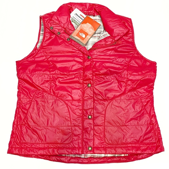 *HP* NWT North Face Barberry Pink Primaloft Vest, Sz XL - Picture 1 of 14